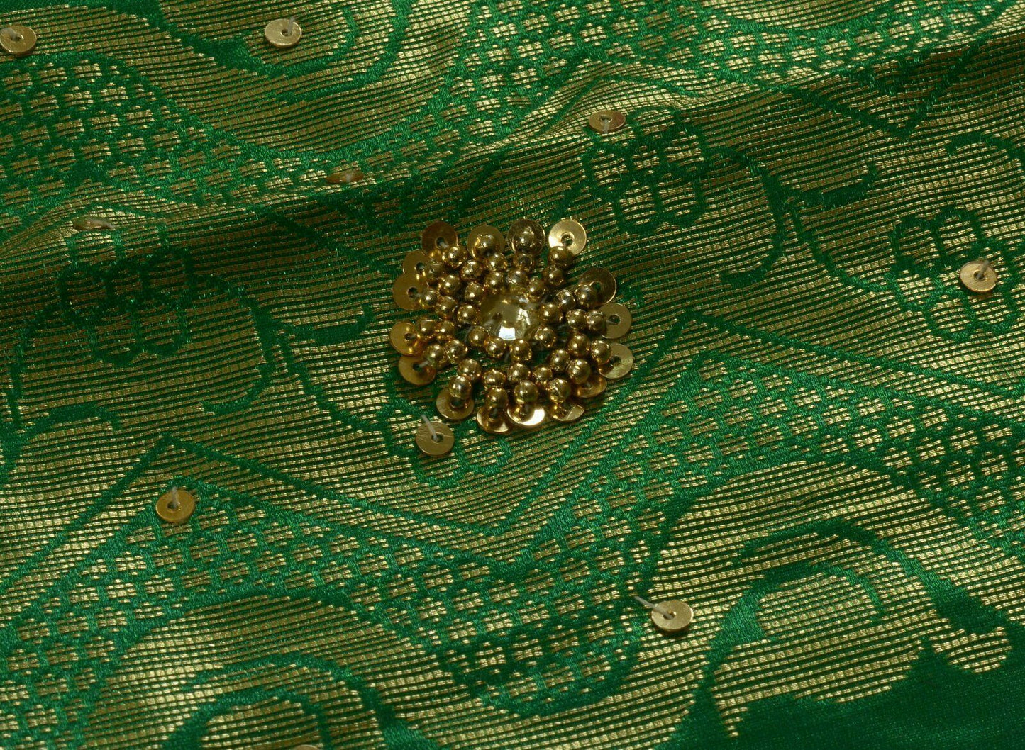 Bollywood Saree Hand Beaded Embroiderd Zari Woven Banarasi Sari Garnet