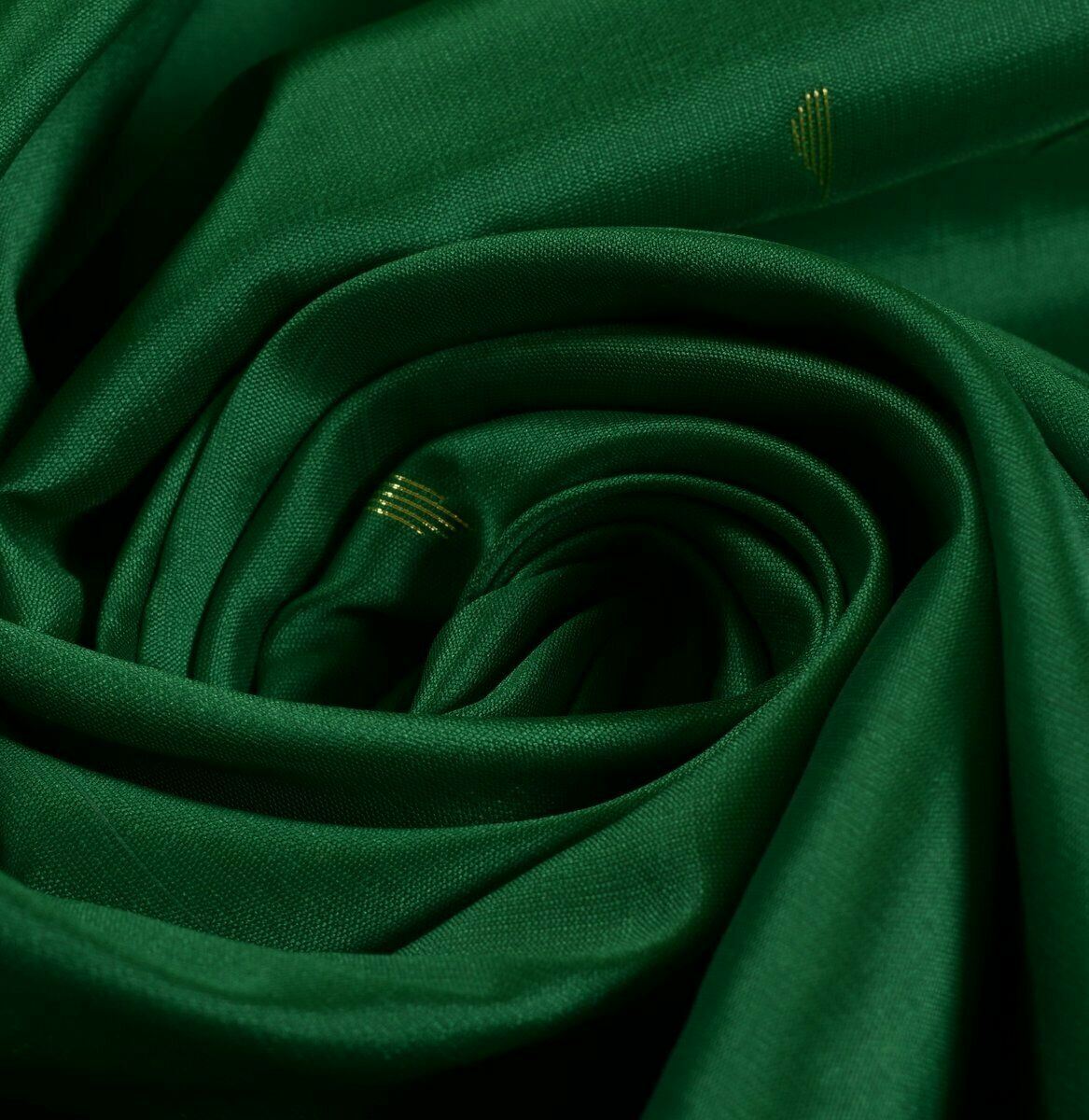 Indian Art Silk Zari Woven Ethnic Saree Curtain Craft Sari Fabric Green