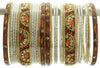 Indian Bangles Set of 26 Ethnic Bracelets Bridal Churi Kangan White 2-4