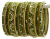Indian Bangles Set of 26 Ethnic Bracelets Bridal Churi Kangan Green 2-8