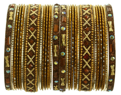 Indian Bangles Set of 26 Ethnic Bracelets Traditional Churi Antique Green 2-8
