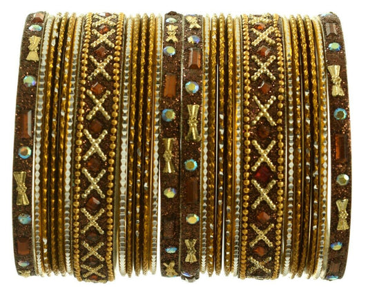 Indian Bangles Set of 26 Ethnic Bracelets Traditional Churi Antique Green 2-8