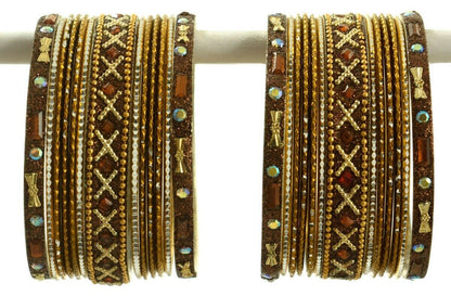 Indian Bangles Set of 26 Ethnic Bracelets Traditional Churi Antique Green 2-8