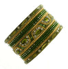 Indian Bangles Set of 26 Ethnic Bracelets Bridal Churi Kangan Green 2-6