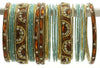 Indian Bangles Set of 26 Ethnic Bracelets Bridal Churi Kangan Wine 2-6
