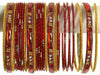 Indian Bangles Set Ethnic Traditional Bracelets Bollywood Bridal Churi 2.8 Red