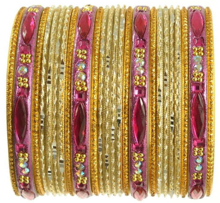 Indian Bangles Set Ethnic Traditional Bracelets Bollywood Bridal Churi 2.6 Cream