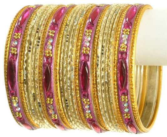 Indian Bangles Set Ethnic Traditional Bracelets Bollywood Bridal Churi 2.6 Cream