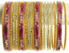 Indian Bangles Set Ethnic Traditional Bracelets Bollywood Bridal Churi 2.6 Cream