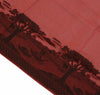 Woven Cotton Blend Indian Long Stole Banaras Ganga Ghat Dupatta Deep Red