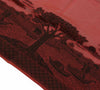 Woven Cotton Blend Indian Long Stole Banaras Ganga Ghat Dupatta Deep Red