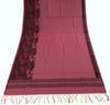 Woven Cotton Blend Indian Long Stole Banaras Ganga Ghat Dupatta Deep Deep Pink
