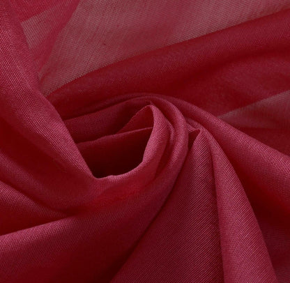 Woven Cotton Blend Indian Long Stole Banaras Ganga Ghat Dupatta Deep Deep Pink