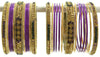 Indian Bangles Set Ethnic Traditional Bracelets Bollywood Bridal Churi 2.8 Purpl