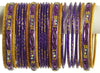 Indian Bangle Set Ethnic Traditional Bracelets Bollywood Bridal Churi 2.4 Purple