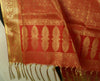 Indian Art Silk Woven Zari Brocade Long Stole Banarasi Dupatta Shawl Maroon