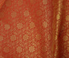 Indian Art Silk Woven Zari Brocade Long Stole Banarasi Dupatta Shawl Maroon