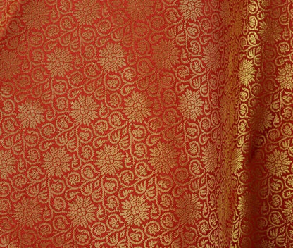 Indian Art Silk Woven Zari Brocade Long Stole Banarasi Dupatta Shawl Maroon