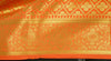 Indian Art Silk Woven Zari Brocade Long Stole Banarasi Dupatta Shawl Orange