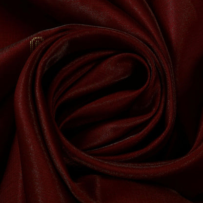 Bollywood Saree Hand Beaded Embroiderd Zari Woven Banarasi Sari Garnet