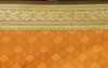 Orange Banarasi Silk Stole Woven Silk Brocade Tanchoi Zaal Zari Border Wrap