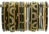 Indian Bangles Set of 26 Ethnic Bracelets Bridal Churi Kangan Black 2-6