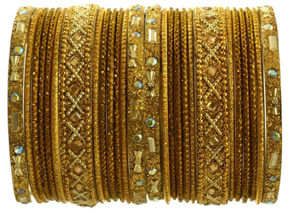 Indian Bangles Set of 26 Ethnic Bracelets Traditional Churi Antique Green 2-8