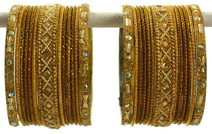 Indian Bangles Set of 26 Ethnic Bracelets Traditional Churi Antique Green 2-8