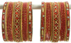 Indian Bangles Set of 26 Ethnic Bracelets Traditional Churi Kangan Red 2-8