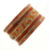 Indian Bangles Set of 26 Ethnic Bracelets Bridal Churi Kangan Orange 2-6