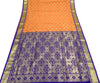 Banarasi Saree Indian Art Silk Woven Zari Brocade Sari Fabric Peach