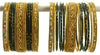 Indian Bangles Set of 26 Ethnic Bracelets Traditional Churi Kangan Black 2-8