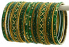 Indian Bangles Set of 26 Ethnic Bracelets Traditional Churi Kangan Green 2-8