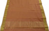 Zari Woven Pallu Border Indian Cotton Blend Plain Saree Sari Fabric