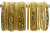 Indian Bangles Set of 26 Ethnic Bracelets Bridal Churi Kangan Cream 2-6