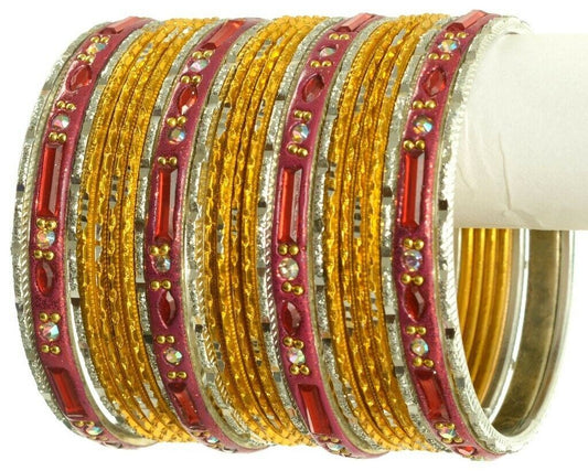 Indian Bangles Set Ethnic Traditional Bracelets Bollywood Bridal Churi 2.6 Gold