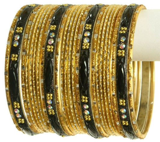 Indian Bangles Set Ethnic Traditional Bracelets Bollywood Bridal Churi 2.10 Gold