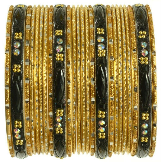 Indian Bangles Set Ethnic Traditional Bracelets Bollywood Bridal Churi 2.10 Gold