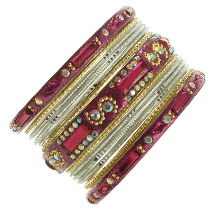 Indian Bangles Set of 26 Ethnic Bracelets Bollywood Churi Kangan Whte 2-4