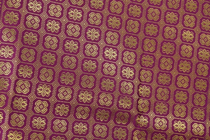Banarasi Dupatta Indian Art Silk Woven Zari Brocade Long Stole Shawl Purple