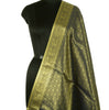 Indian Art Silk Woven Zari Brocade Long Stole Banarasi Dupatta Shawl Blue