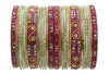 Indian Bangles Set of 26 Ethnic Bracelets Belly Dance Churi Kangan White 2.10