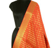 Indian Art Silk Woven Zari Brocade Long Stole Banarasi Dupatta Shawl Red