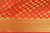 Indian Art Silk Woven Zari Brocade Long Stole Banarasi Dupatta Shawl Red