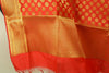 Indian Art Silk Woven Zari Brocade Long Stole Banarasi Dupatta Shawl Red