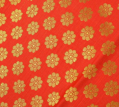 Indian Art Silk Woven Zari Brocade Long Stole Banarasi Dupatta Shawl Red