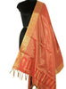 Banarasi Dupatta Indian Art Silk Woven Zari Brocade Long Stole Red