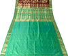 Banarasi Brocade Art Satin Silk Saree Maroon Green Zari Embroidered Sari Fabric