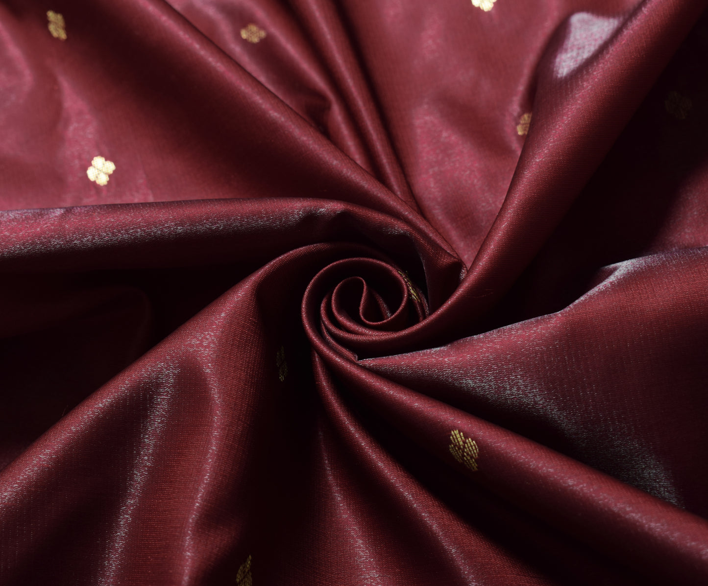 Banarasi Brocade Art Satin Silk Saree Maroon Green Zari Embroidered Sari Fabric