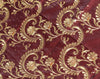 Banarasi Brocade Art Satin Silk Saree Maroon Green Zari Embroidered Sari Fabric